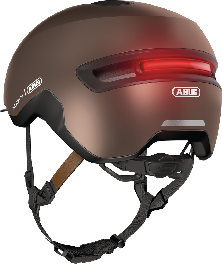 Beklædning - Cykelhjelme - Abus Hud-Y m. LED - Metallic Copper