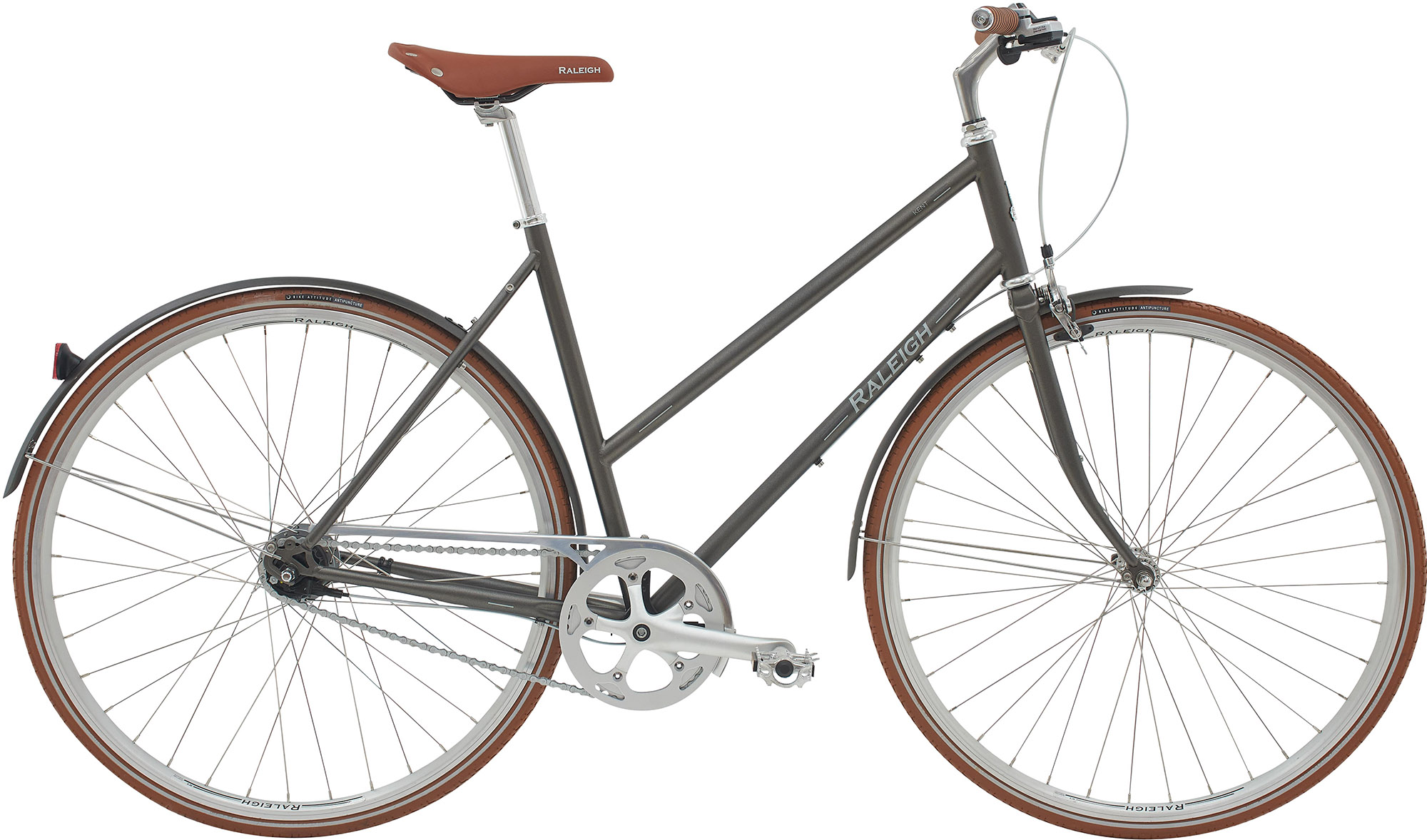 Raleigh Kent Dame 7g 2026 - Mat Grå Brun