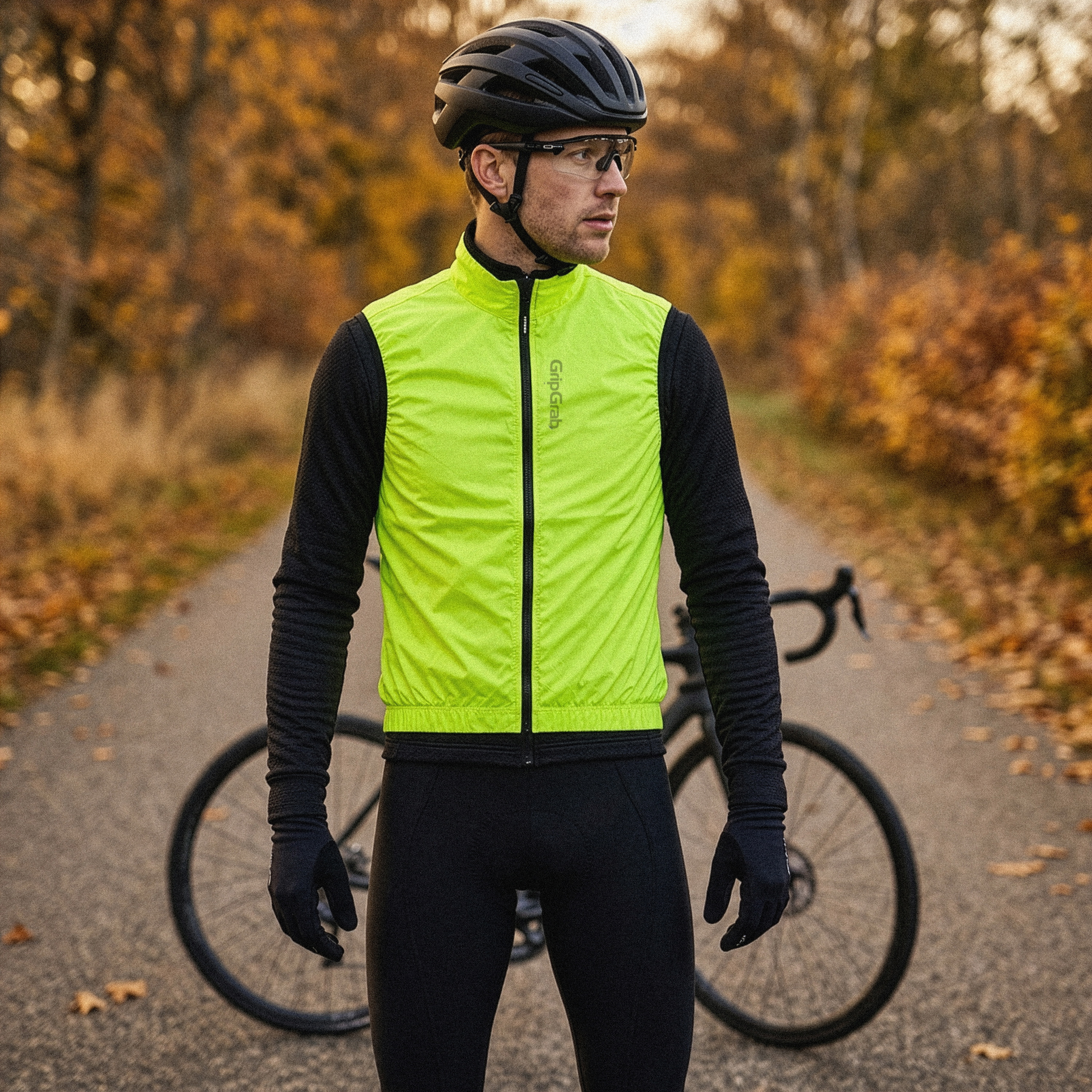 Beklædning - Regntøj & Vindtøj - GripGrab RIDE vindtæt vest - Yellow Hi-Vis