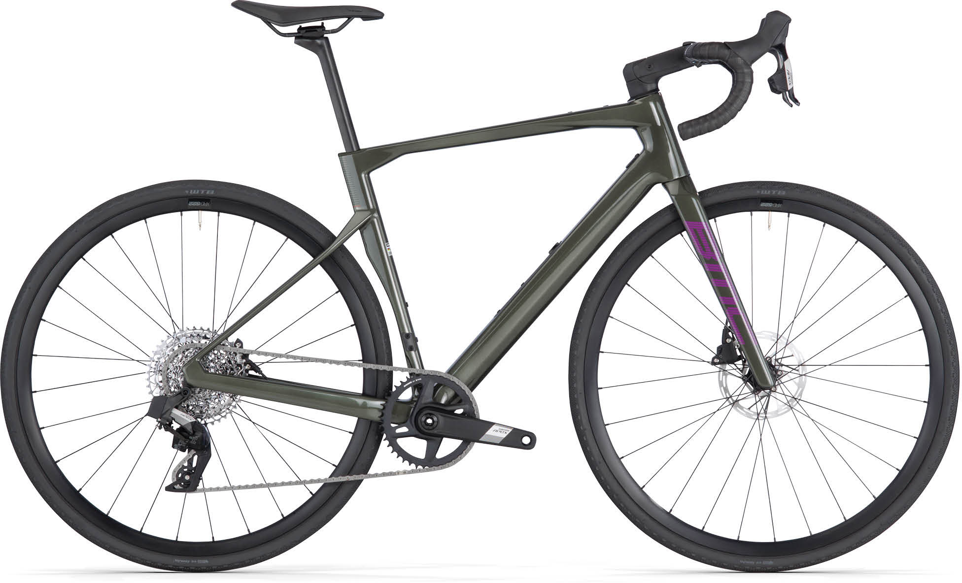 BMC Roadmachine X Three 2024 - Gravelbike i Stålgrøn/Purpur