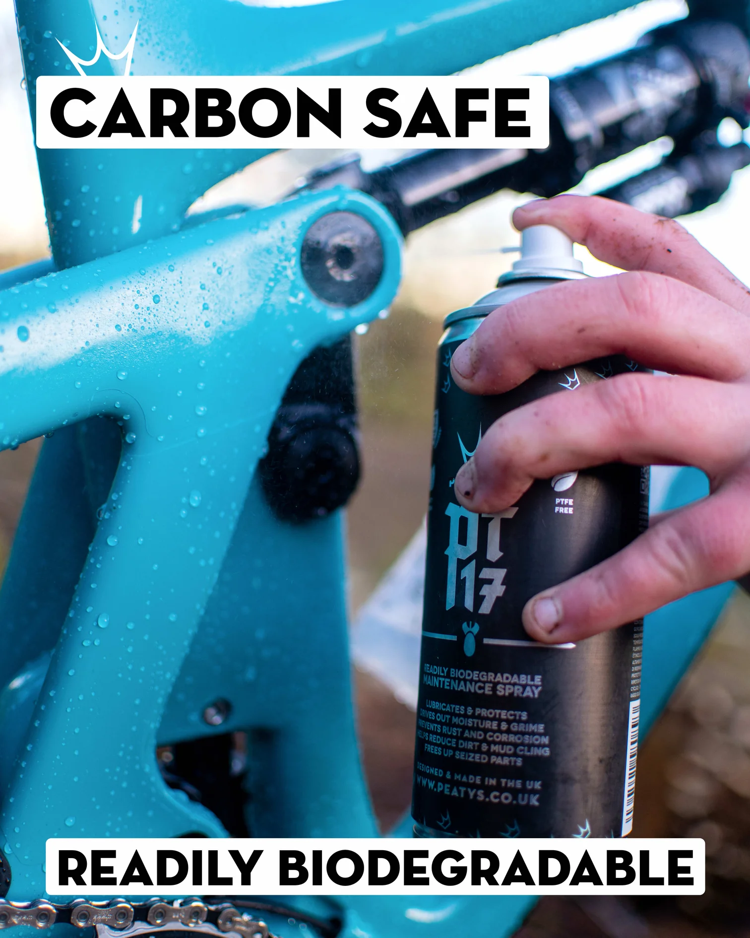 Tilbehør - Cykelpleje - Peaty's PT17 Maintenance Spray 400ml Aerosol