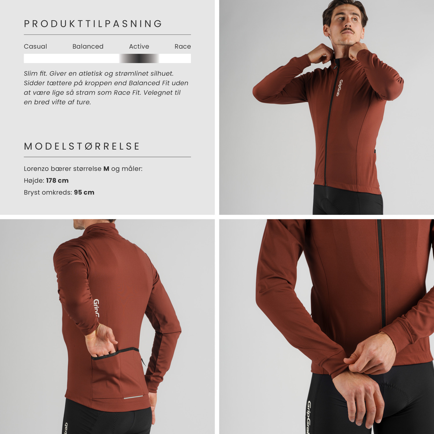 Beklædning - Cykeltrøjer - GripGrab RIDE Langærmet termocykeltrøje - Dark Red