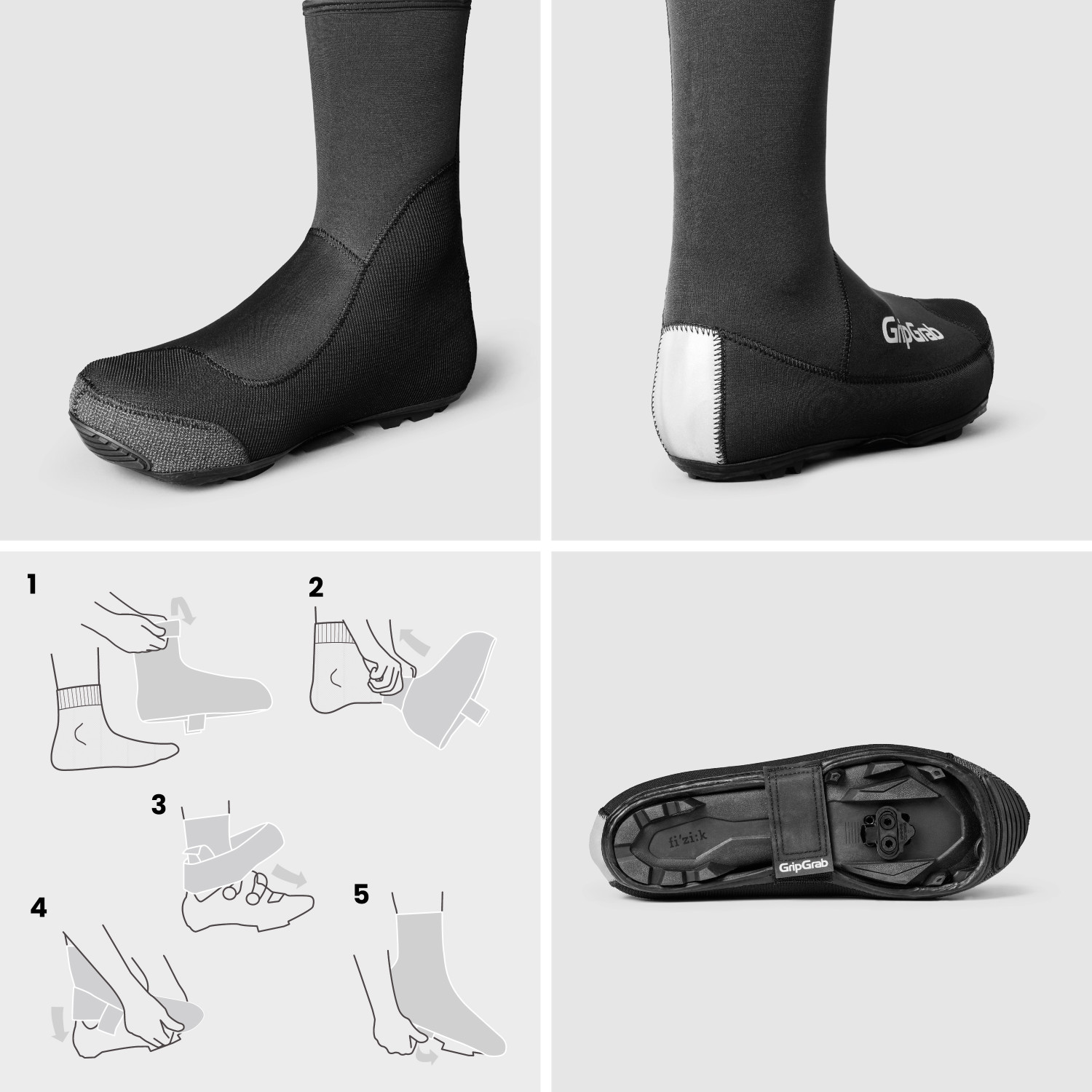 Beklædning - Skoovertræk - GripGrab PACR Vandtæt Winter Gravel Skoovertræk - Black