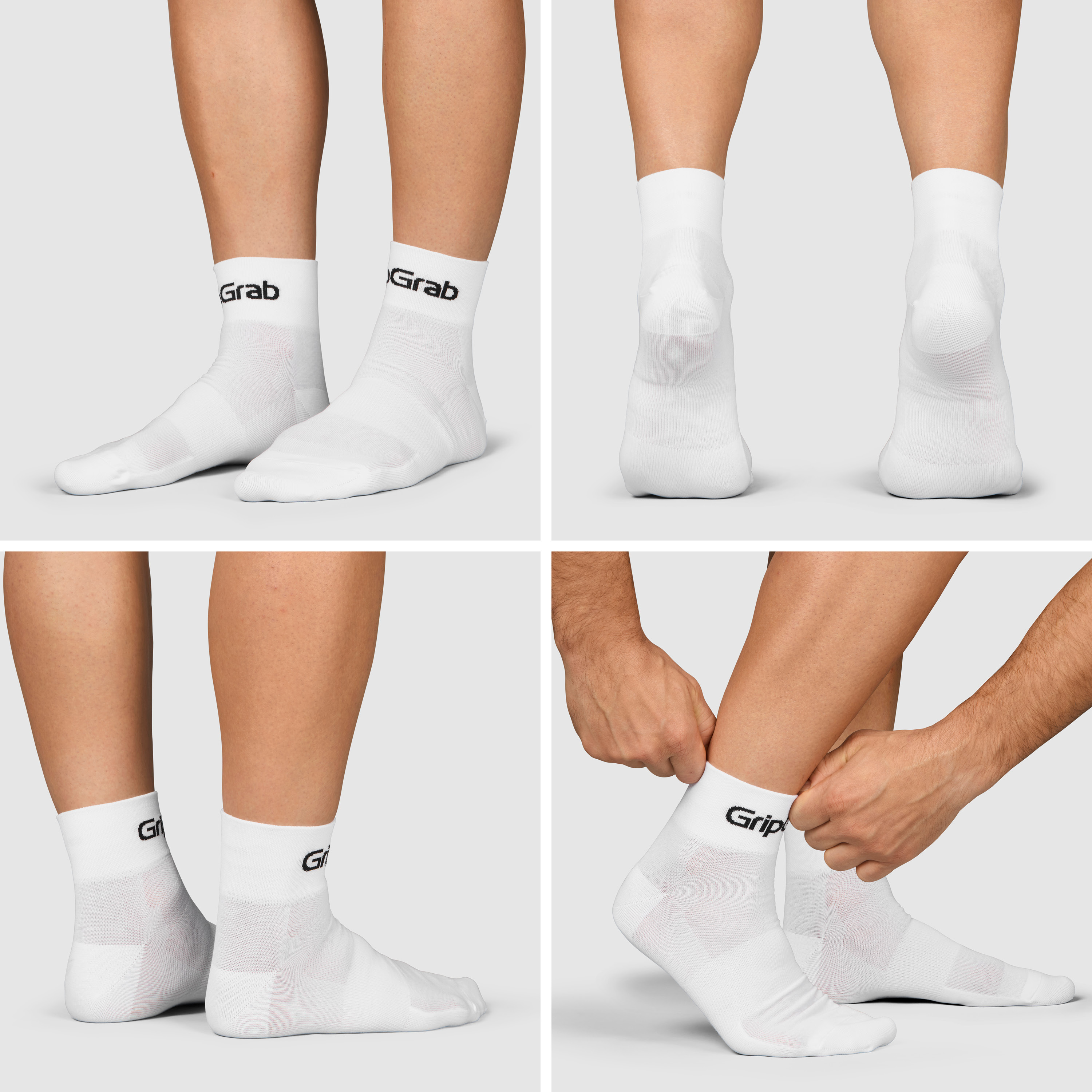 Beklædning - Sokker - GripGrab RIDE Low Cut Sokker 3-Pack - White