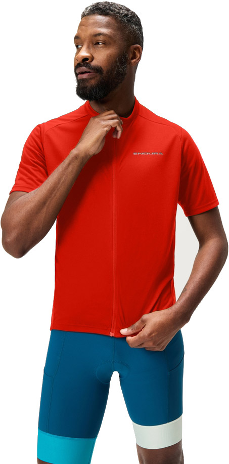 Beklædning - Cykeltrøjer - Endura Loop S/S Zipped Jersey - Flame Red