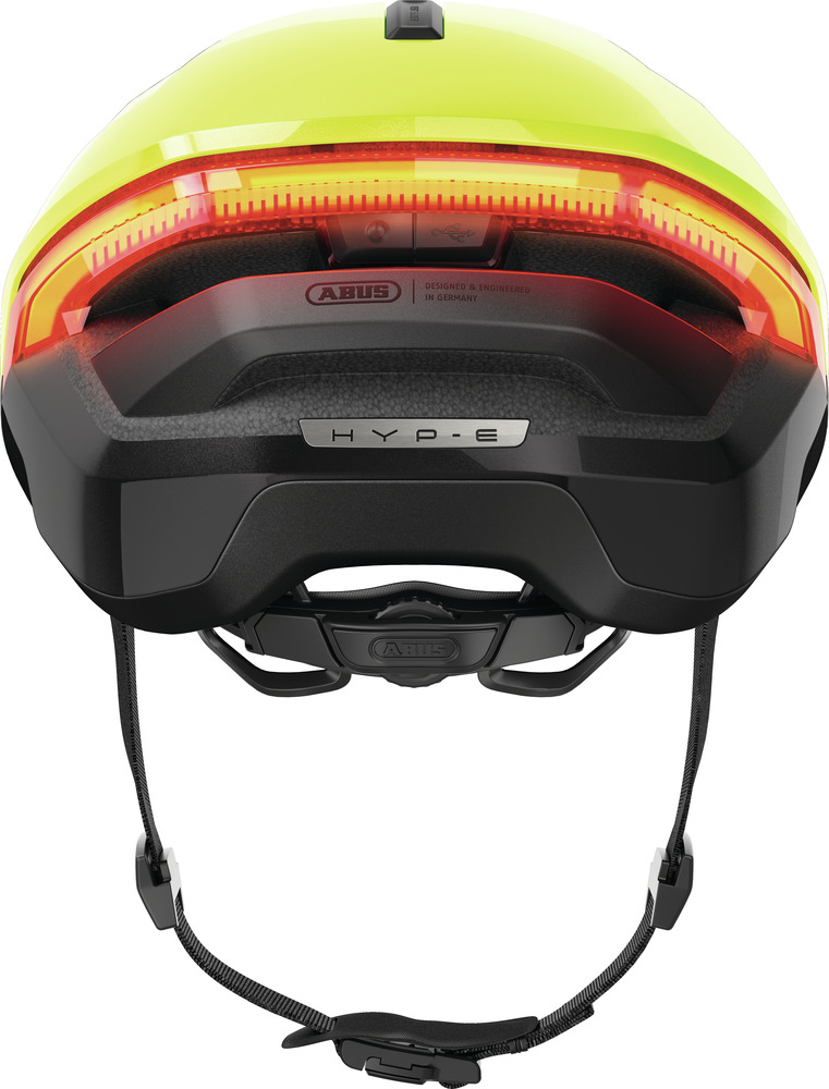Beklædning - Cykelhjelme - Abus Hyp-E m. LED Lys - Signal Yellow
