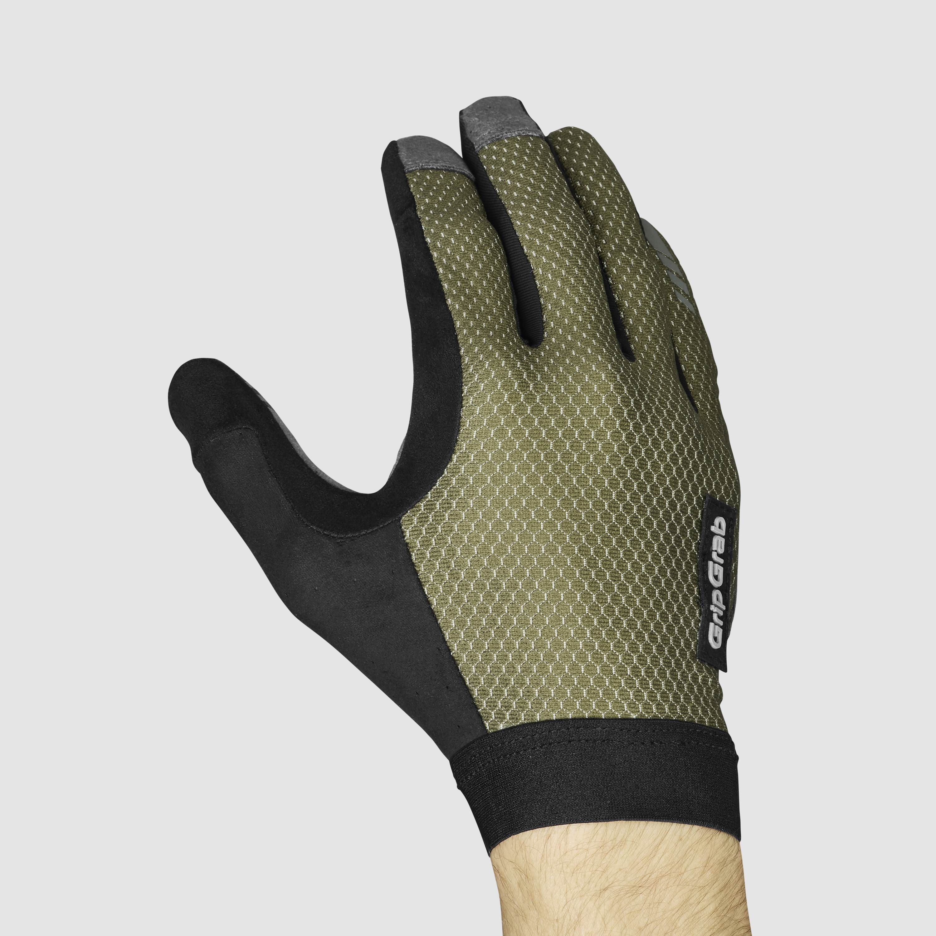 Beklædning - Cykelhandsker - GripGrab Vertical 2 InsideGrip™ Langfingret Sommerhandsker - Olive Green