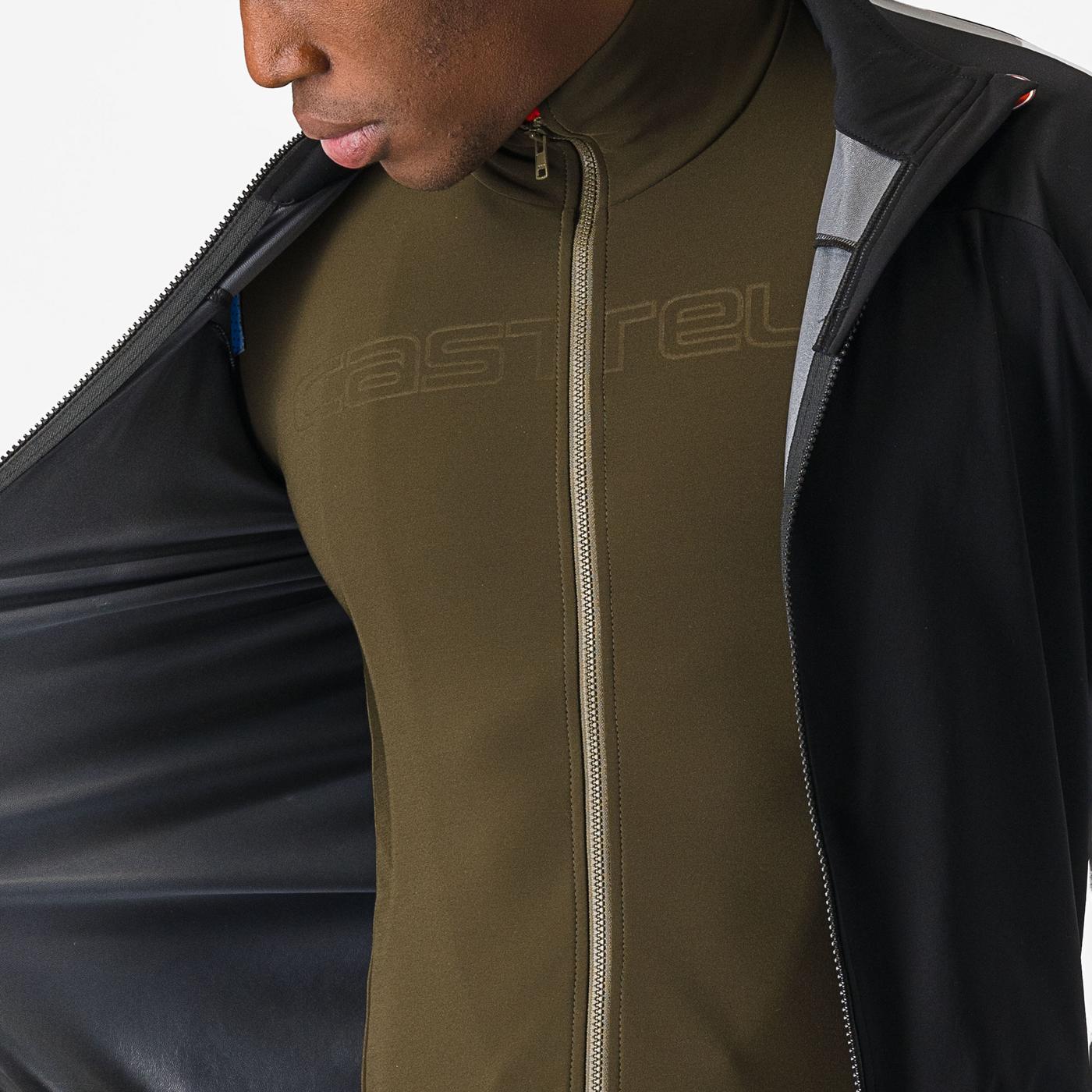 Beklædning - Regntøj & Vindtøj - Castelli ULTRA RAIN CAPE - Sort/Silver Reflex