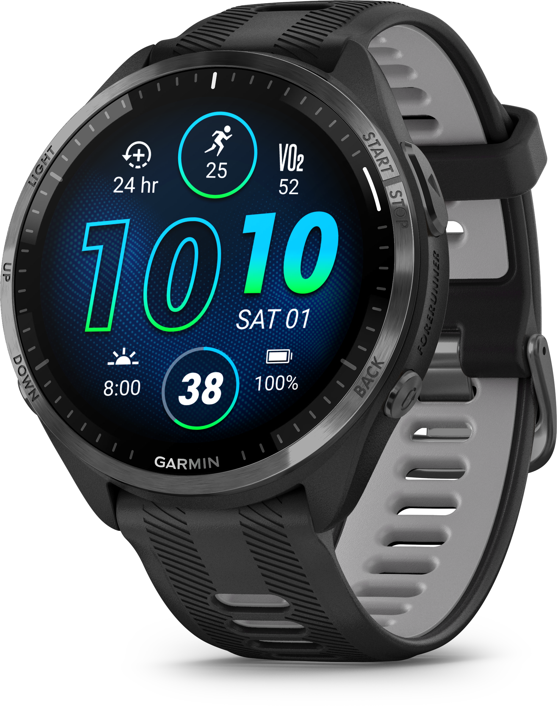 Brands - Garmin - Garmin Forerunner 965 - Carbon Grey - Black/Powder