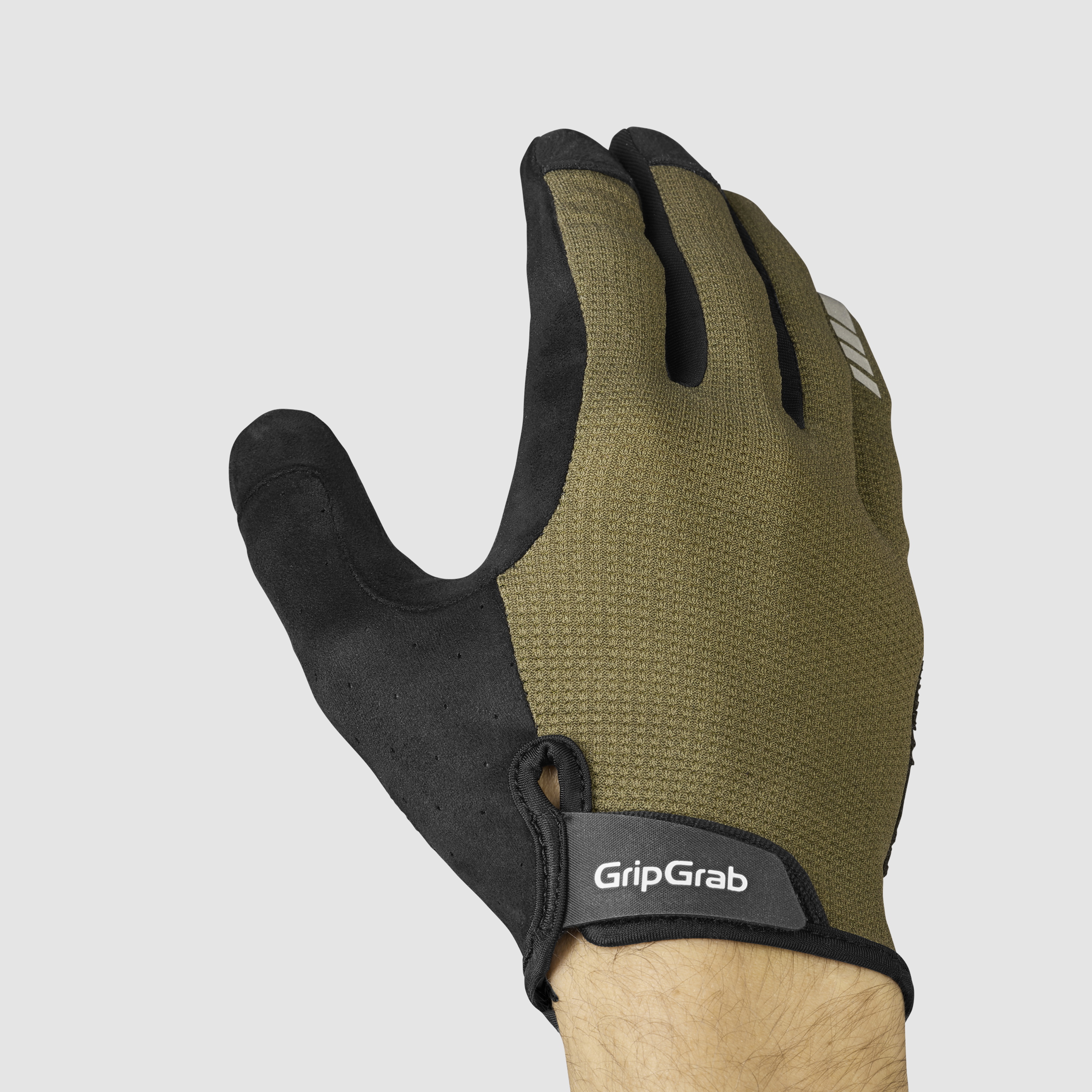 Beklædning - Cykelhandsker - GripGrab EXPLR Polstret Langfingret Sommerhandsker - Olive Green