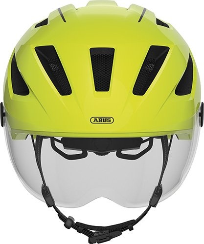 Beklædning - Cykelhjelme - Abus Pedelec 2.0 ACE Elcykelhjem m. LED baglygte og visir - Gul (elcykel hjelm)