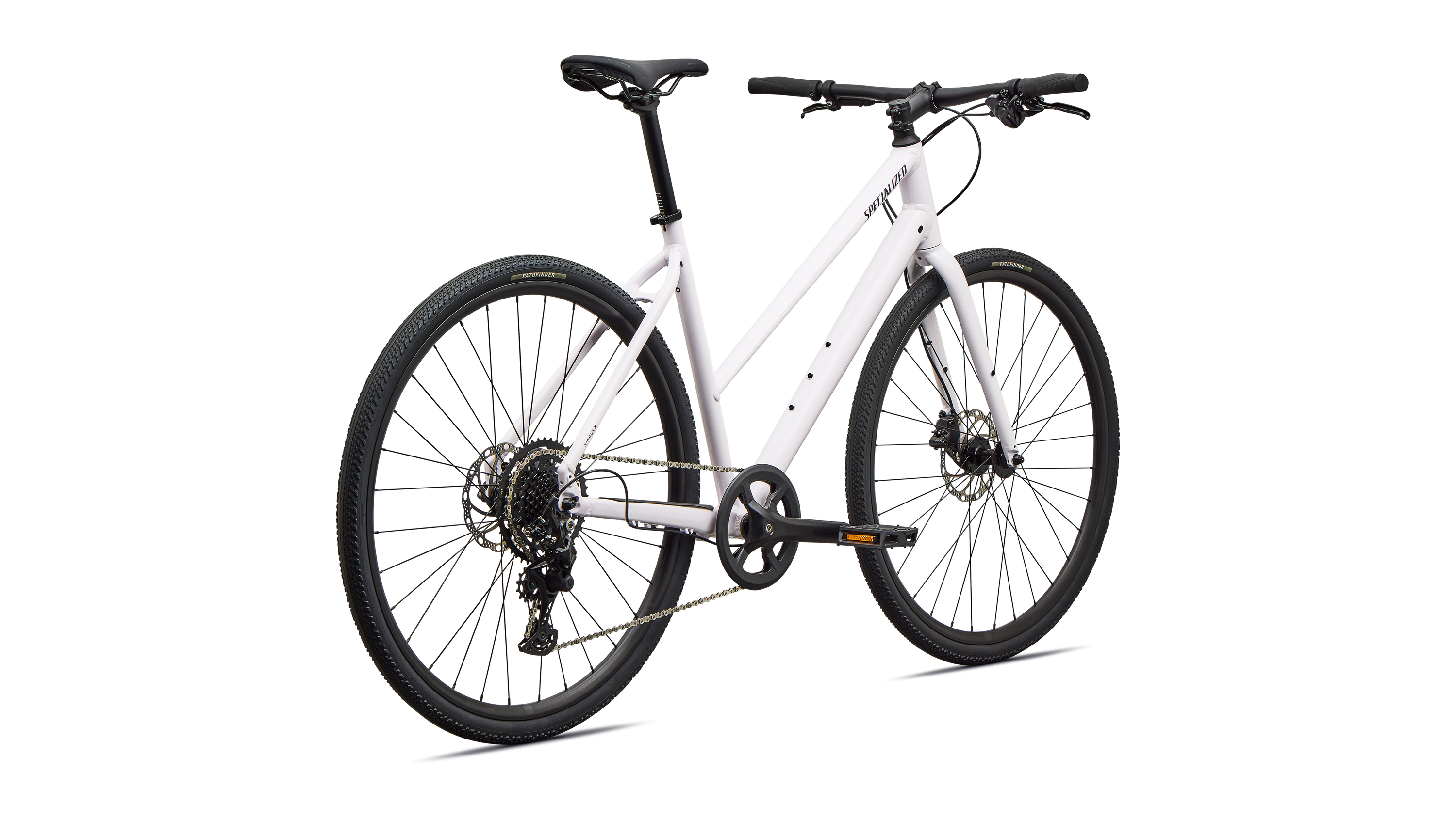Cykler - Damecykler - Specialized Sirrus X 2.0 Step-Through 2027 - Gloss Tangerine / Shadow Silver