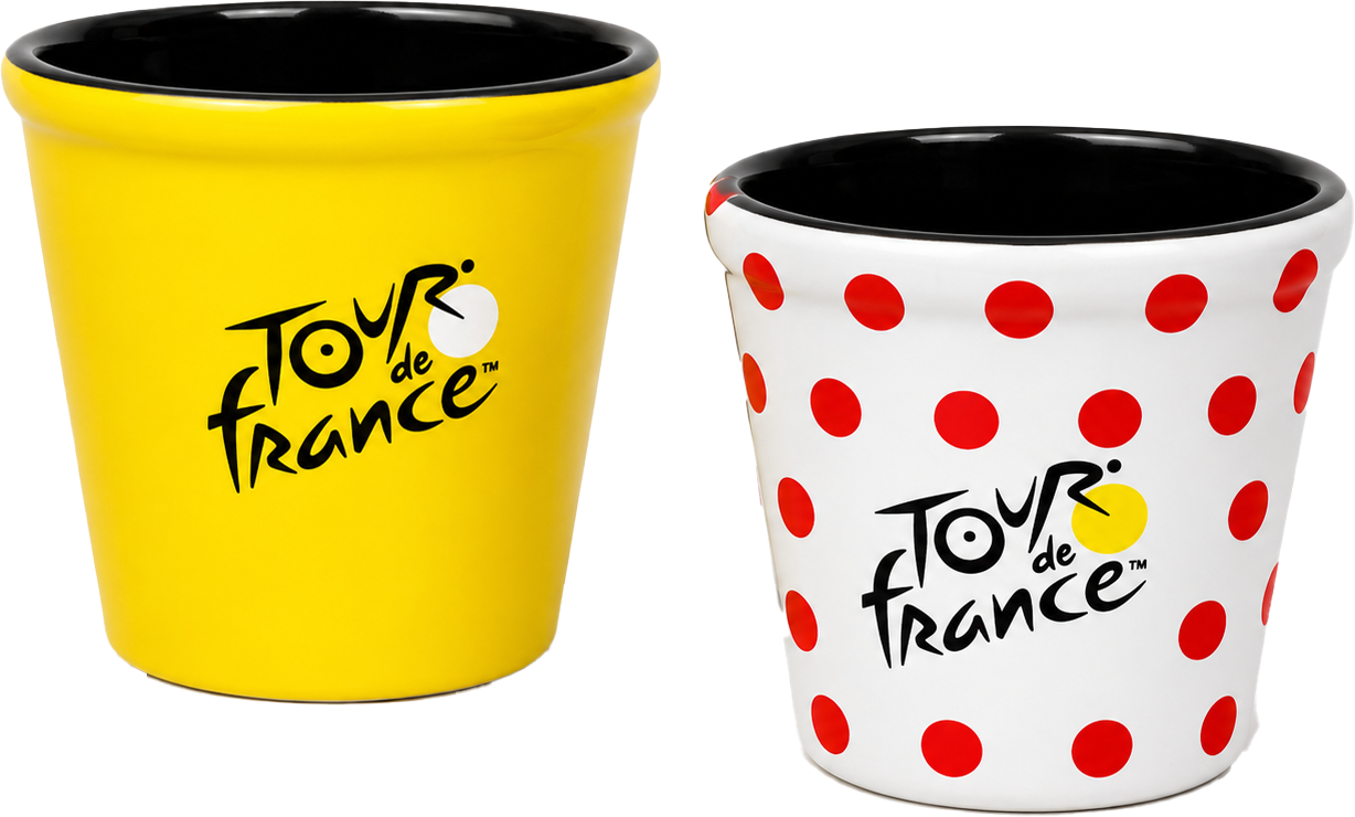 Tour de France Espresso Kopper Jaune og Pois