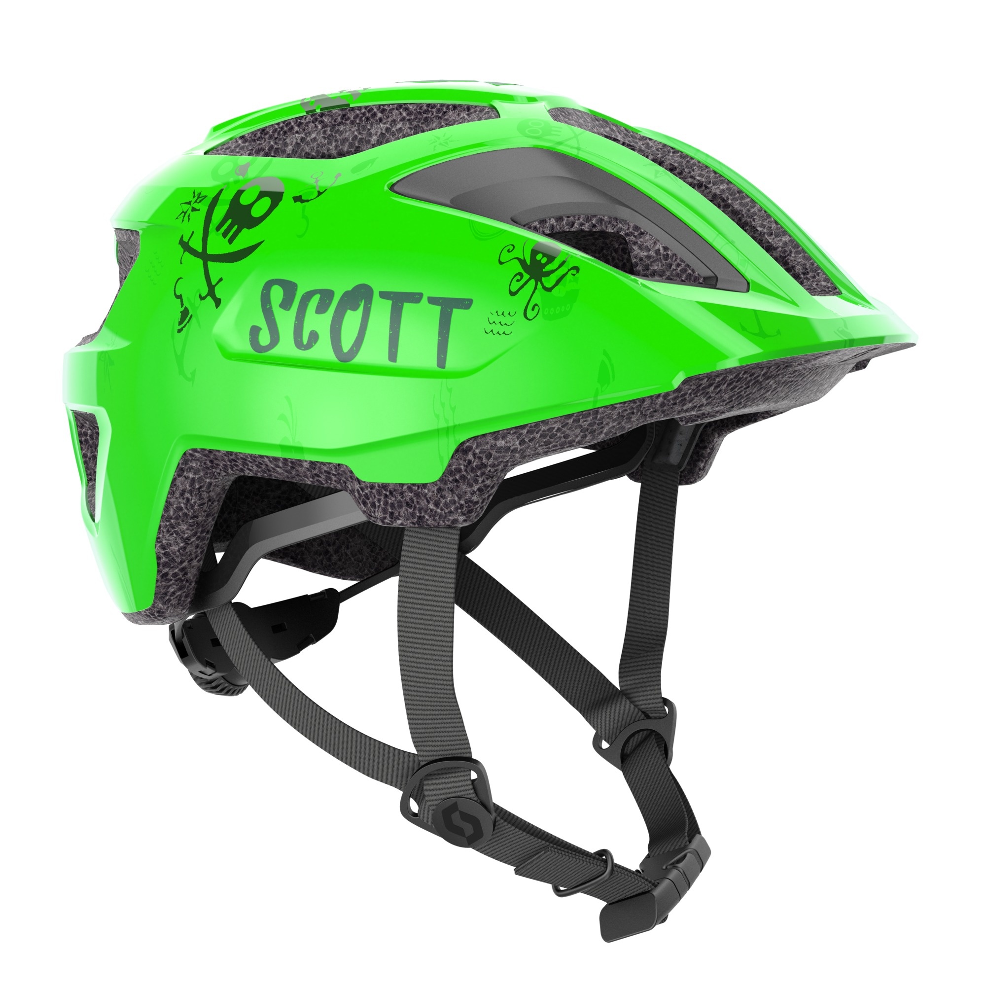 Beklædning - Cykelhjelme - SCOTT Spunto Kid m. LED lys Hjelm - Grøn