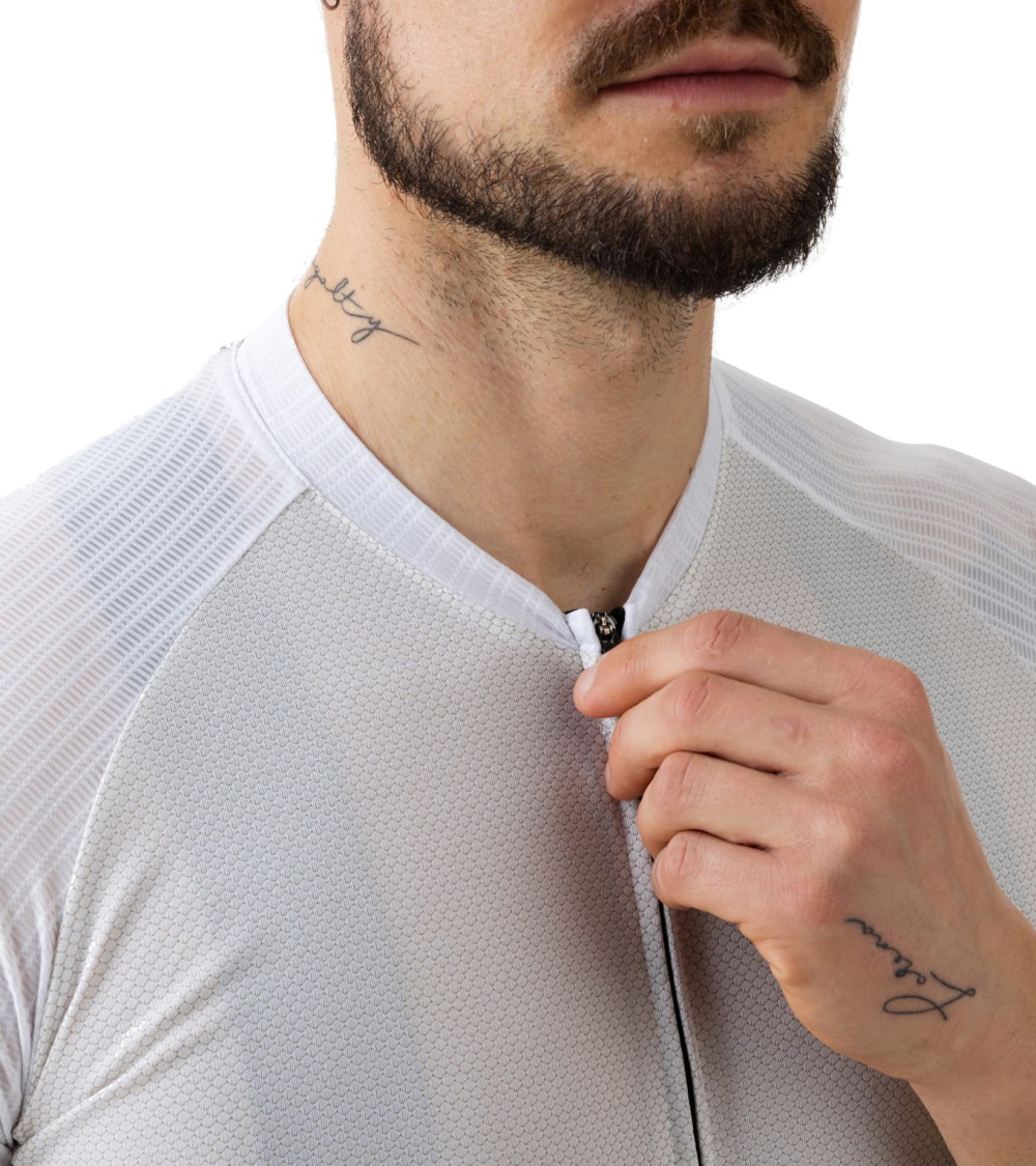 Beklædning - Cykeltrøjer - Alé Jersey R-EV1 Silver Cooling - Hvid