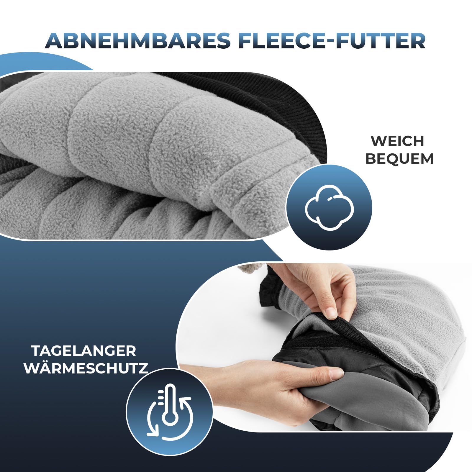 Beklædning - Cykelhandsker - RockBros Styrhandsker Foret Thinsulate - Black