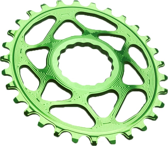 AbsoluteBlack Chainring Direct Mount Singlespeed 26T - (1x10/11/12)  Oval (RaceFace) - Grøn