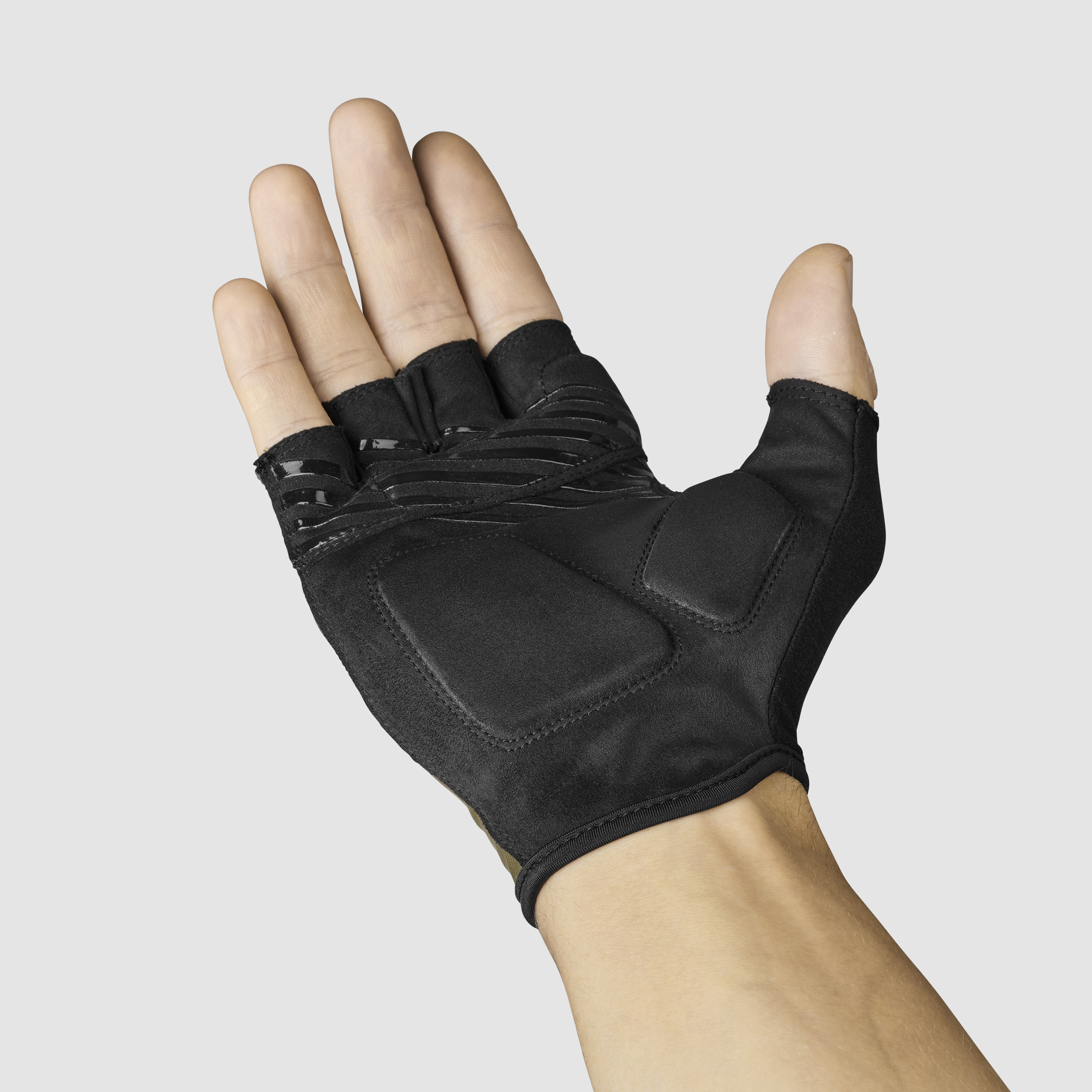 Beklædning - Cykelhandsker - GripGrab RIDE Polstret Kortfingret Sommerhandsker - Olive Green