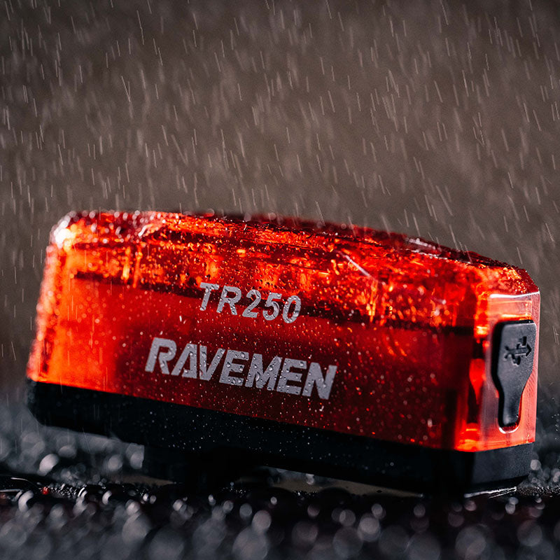 Tilbehør - Cykellygter - Ravemen TR250 Baglygte m. bremselys  - 250 Lumen