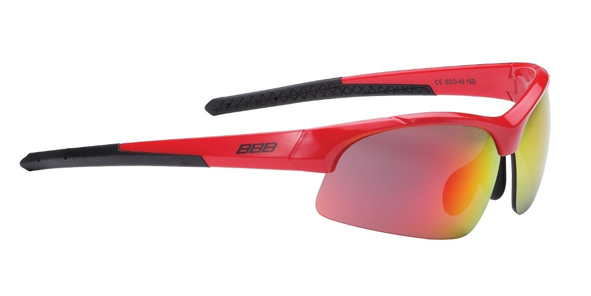 Beklædning - Cykelbriller - BBB Impress Small Cykelbriller med 3 sæt linser - sort/rød