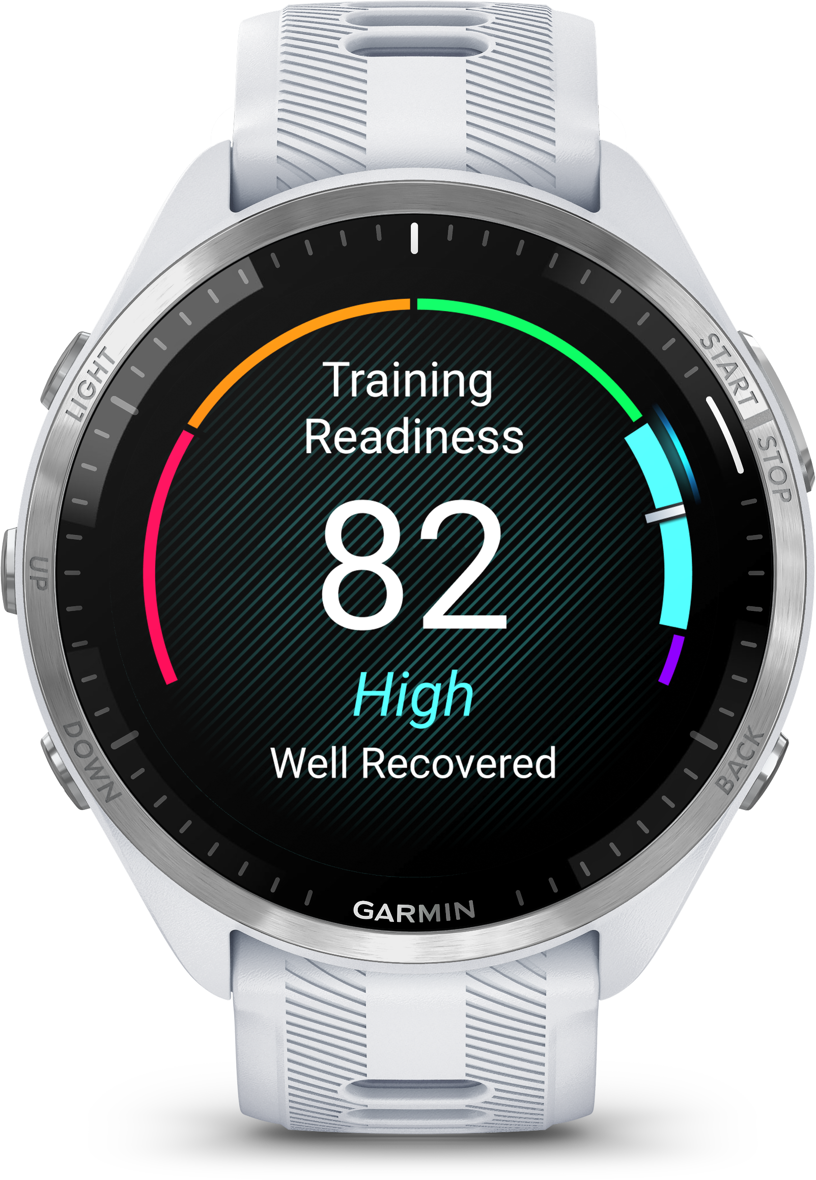 Brands - Garmin - Garmin Forerunner 965 - Titanium - Whitestone/Powder