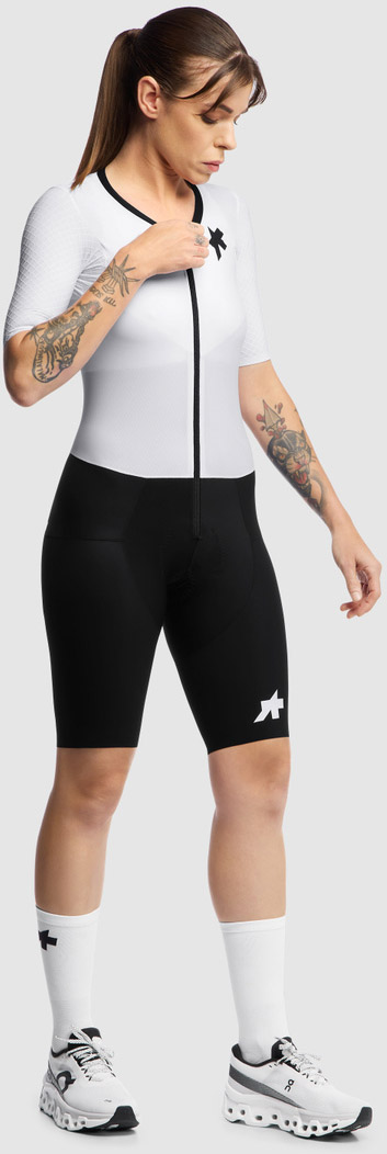 Beklædning - Cykelbukser - Assos DYORA RSV TRIATOR Speedsuit S11 Triatlondragt Cykeltrøje og Cykelbukser - White Series