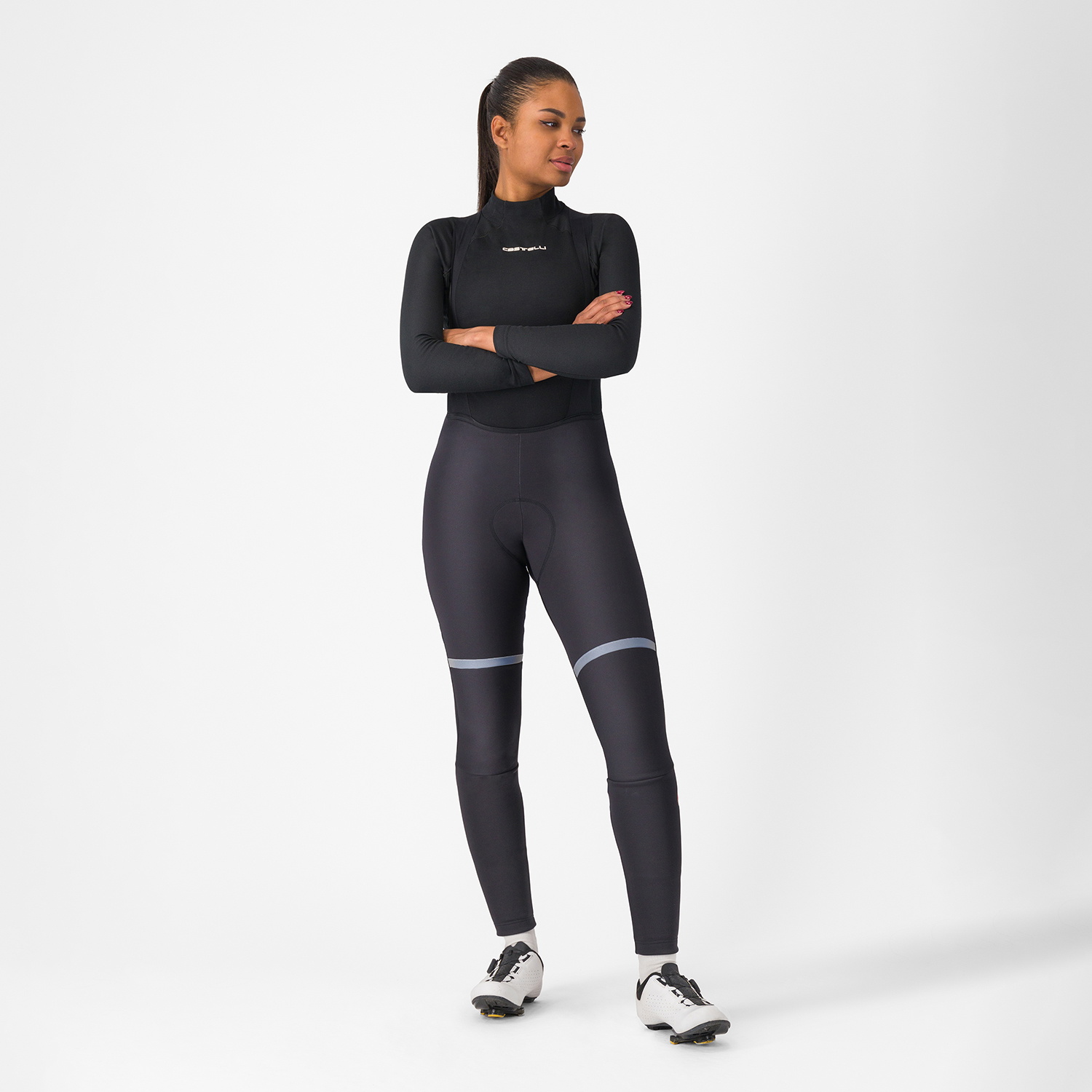 Beklædning - Cykelbukser - Castelli POLARE 2 W BIBTIGHT - Black