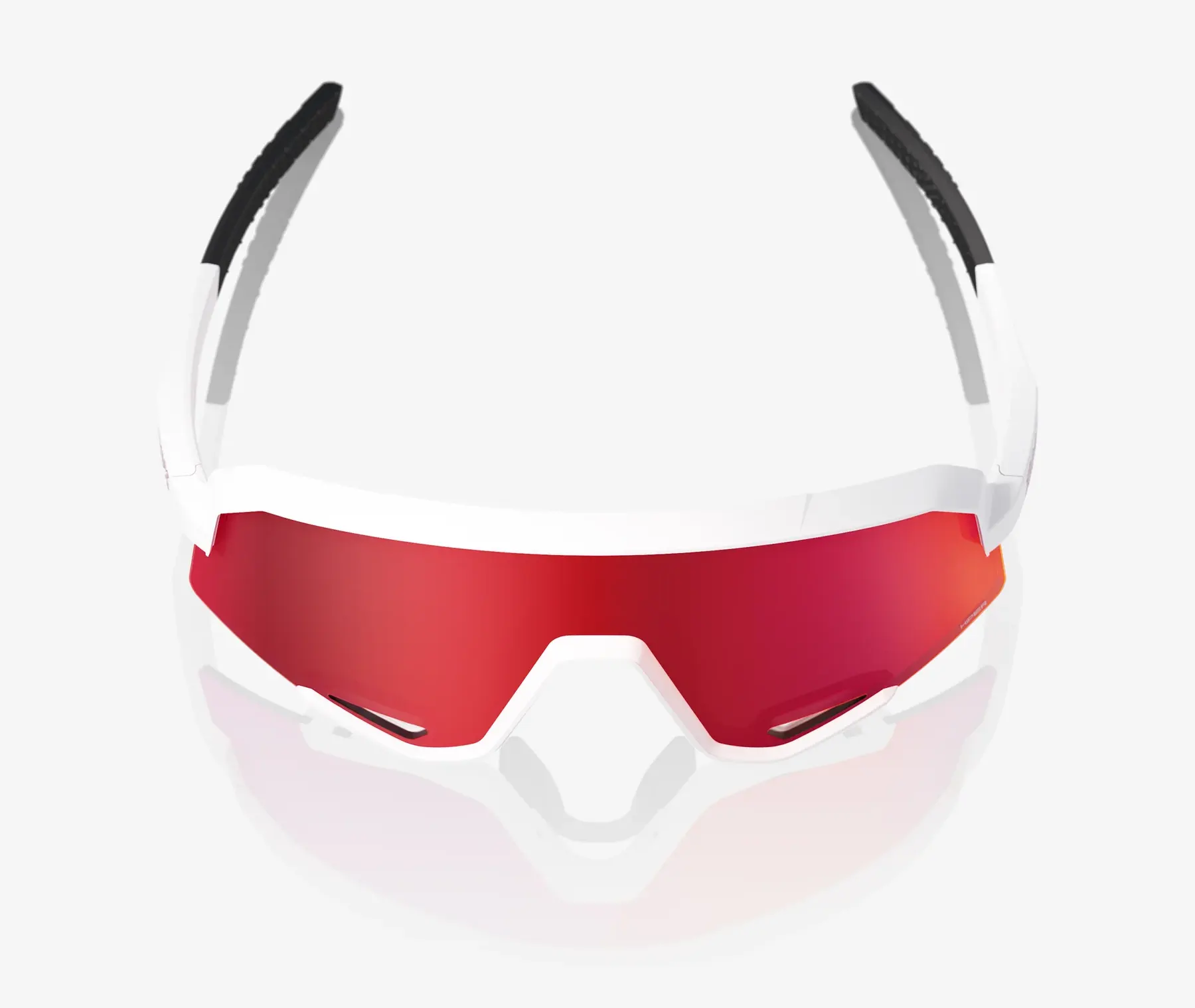 Beklædning - Cykelbriller - 100% SLENDALE - Matte White - HiPER Red Multilayer Mirror