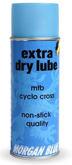 Se Morgan Blue Extra Dry Lube MTB 400ml spray hos Cykelexperten.dk