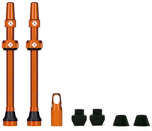 Reservedele - Tubeless - Muc-Off Tubeless Valve / Ventil Kit - 80 mm - Orange