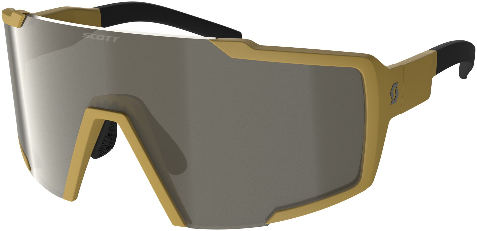 Scott Shield Compact Cykelbrille - Gul/Brun
