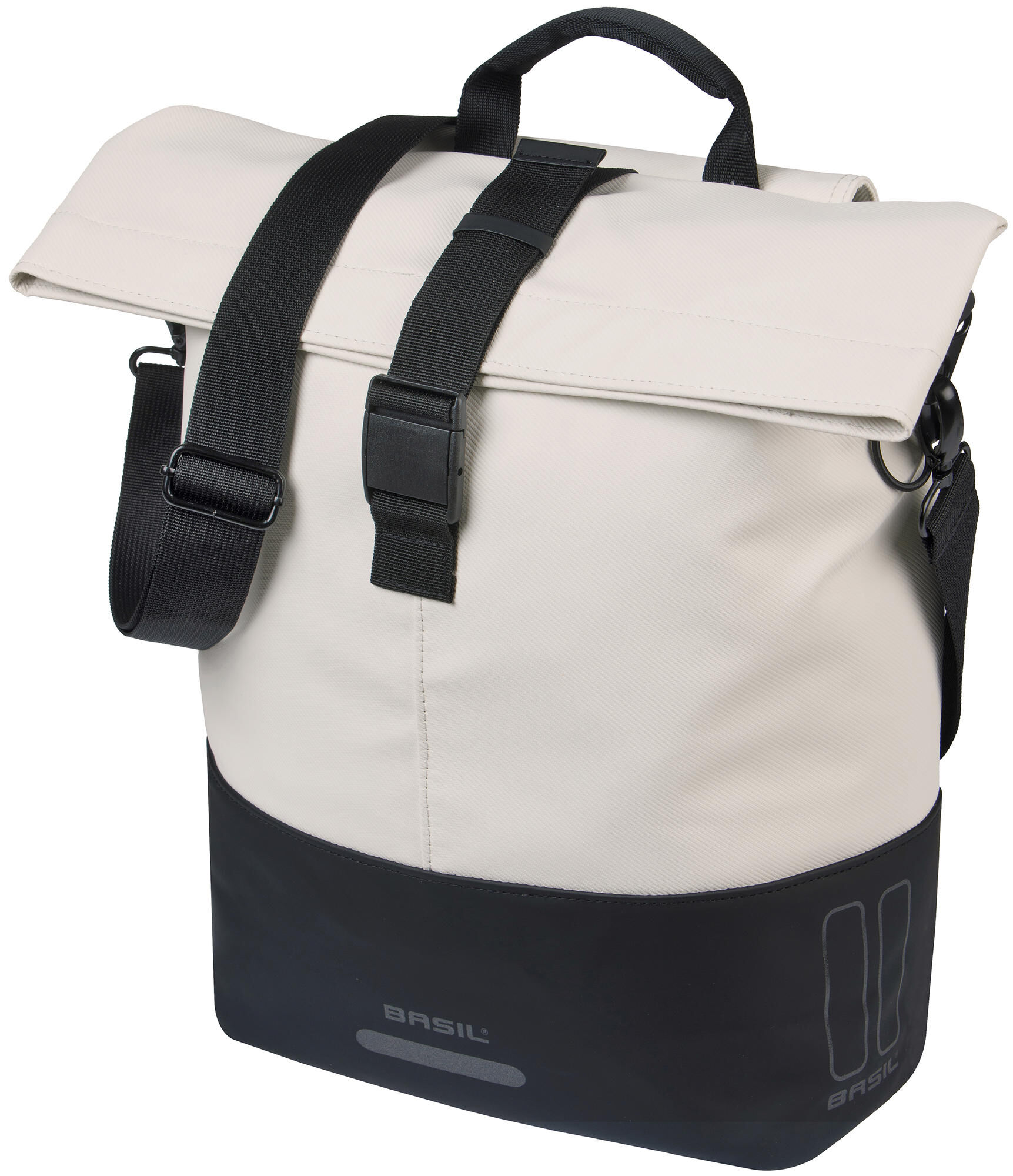 BASIL Cove bike shopper MIK Hooks Enkelt Taske - Sort / Cremefarvet