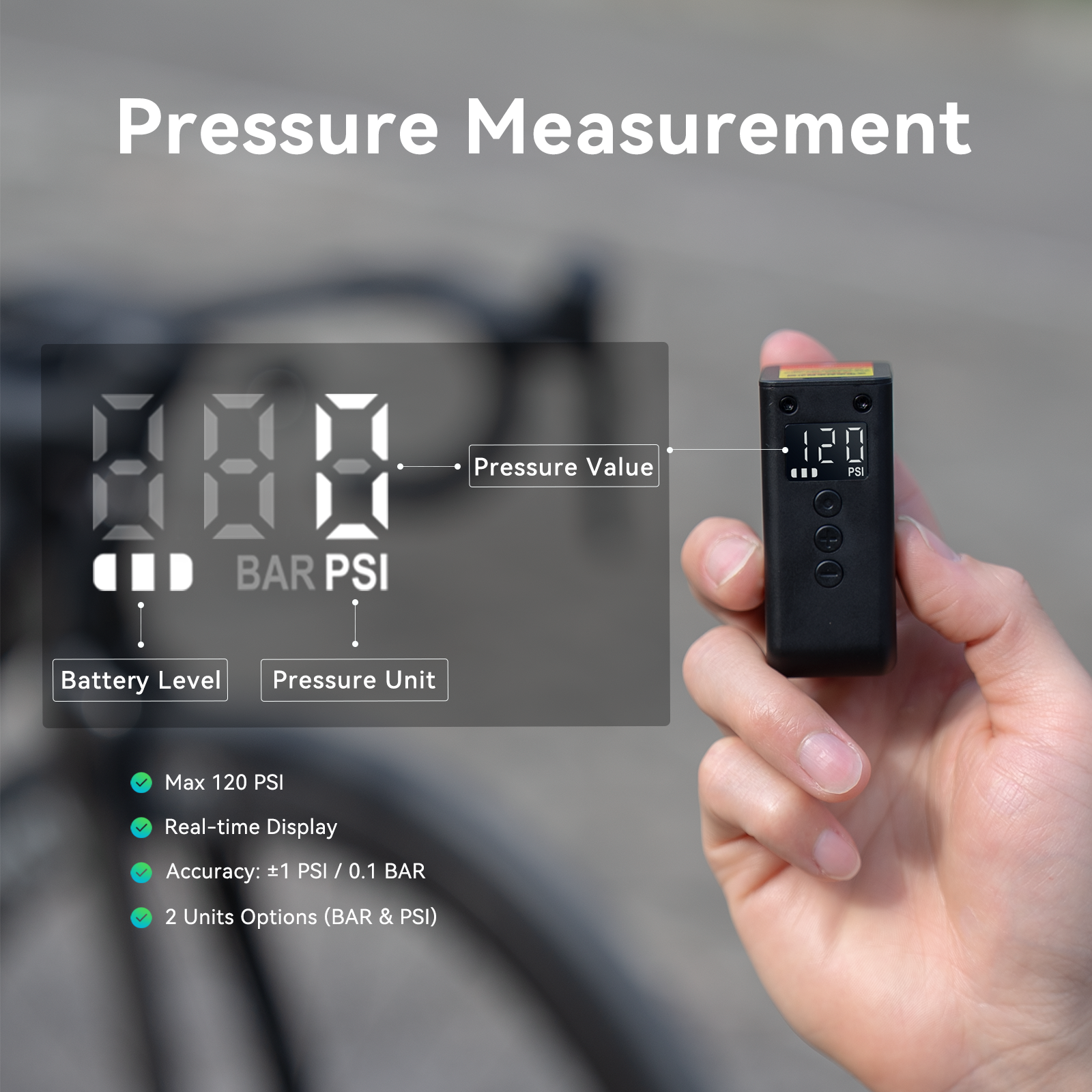 Tilbehør - Cykelpumper - Cycplus AS2 ULTRA Elektrisk cykelpumpe 87g