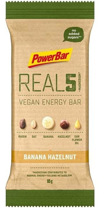 Tilbehør - Energiprodukter - PowerBar REAL5 Veagan Energy Bar - Banana Hazelnut