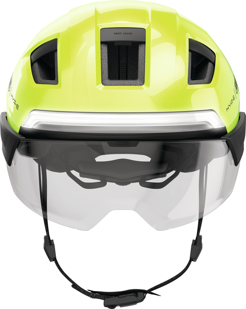 Beklædning - Cykelhjelme - Abus Hyp-E BL.ACE m. LED Lys - Signal Yellow