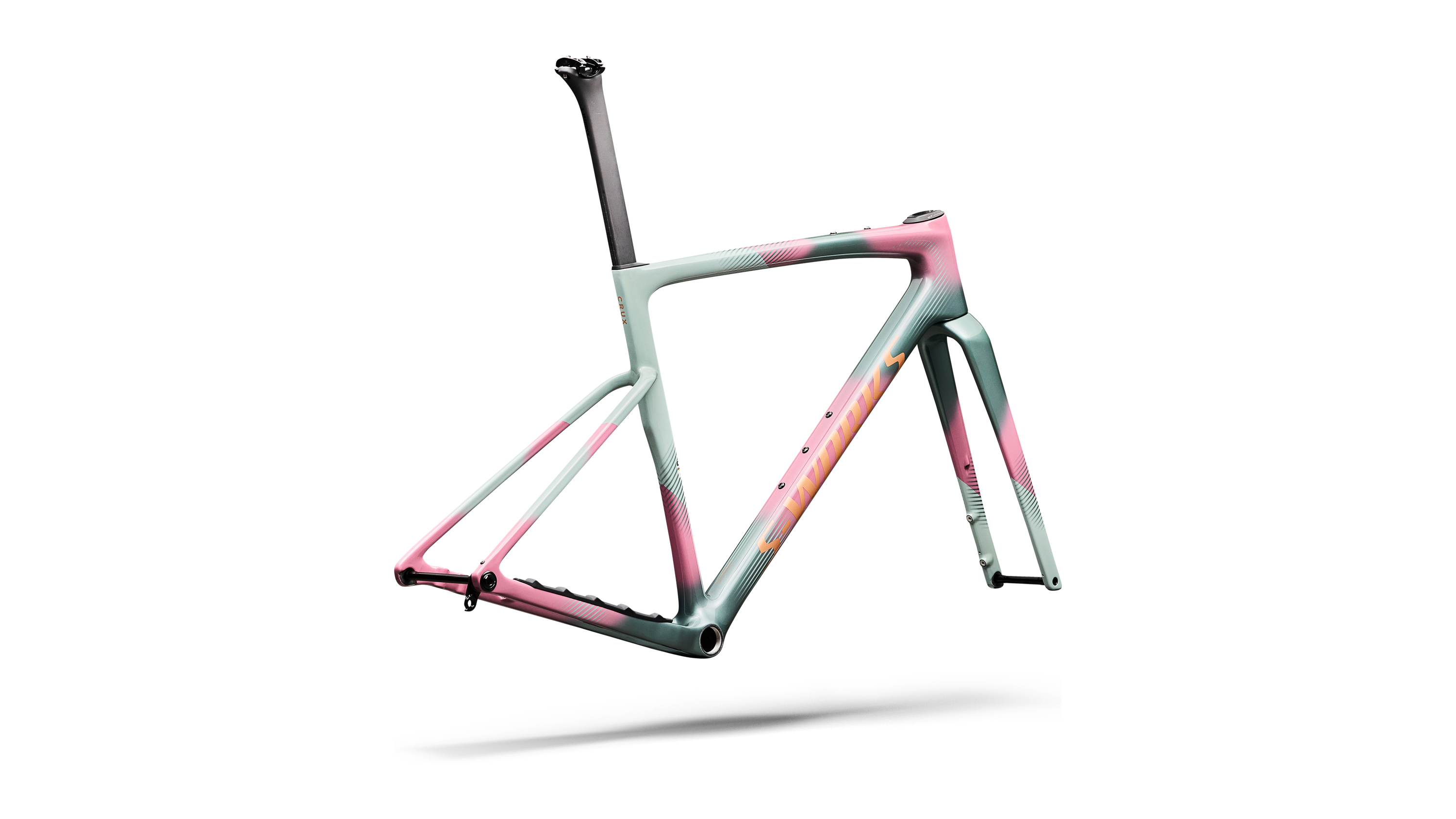Cykler - Gravel cykler - Specialized S-Works Crux 5 Frameset FACT 12r Carbon 2027 - Agave Grey/Photon Tint over Silver Dust