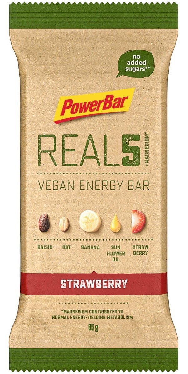  - PowerBar REAL5 Veagan Energy Bar - Strawberry