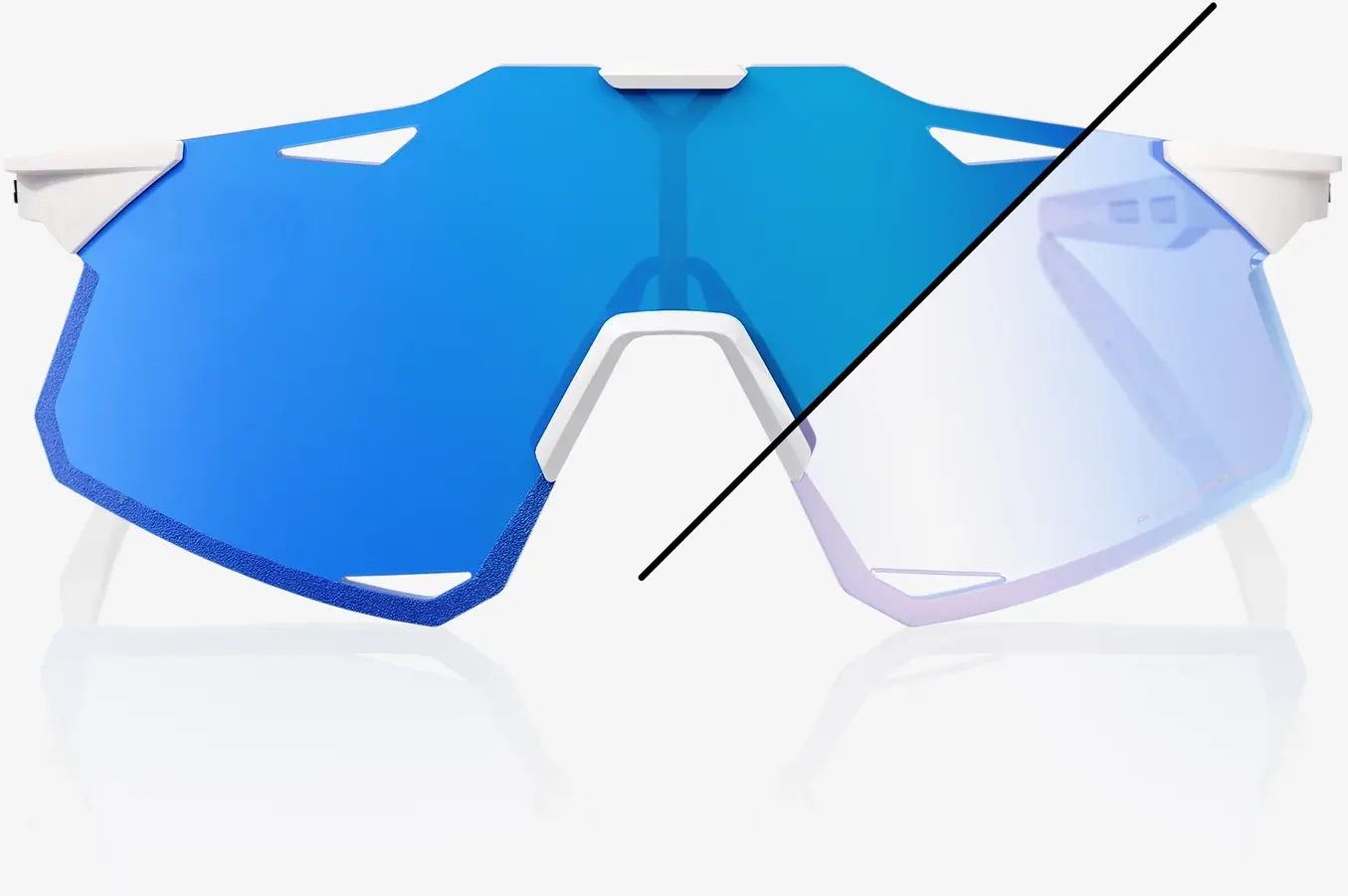 Beklædning - Cykelbriller - 100% HYPERCRAFT - Bastille LE - Pearl White Glitter - Blue Mirror Photochromic