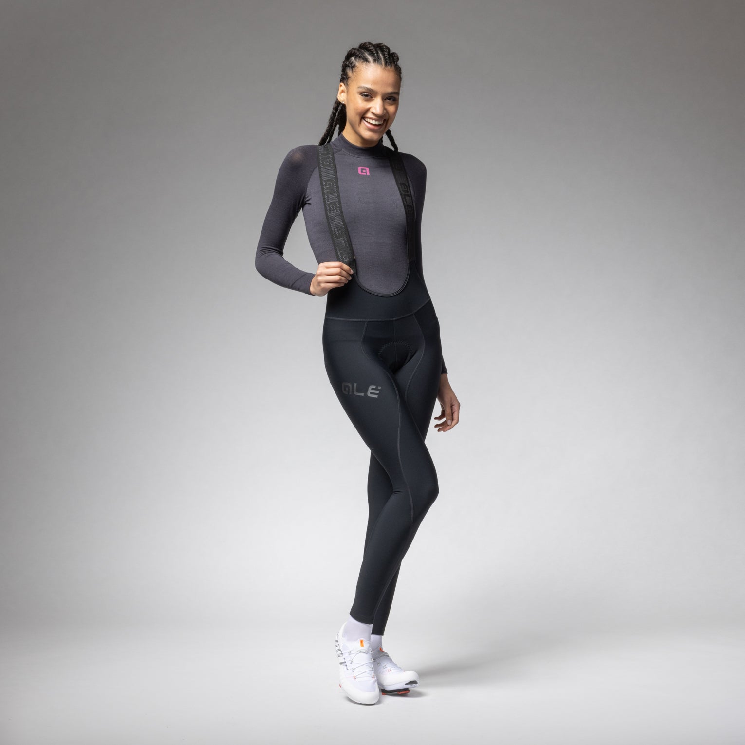 Beklædning - Cykelbukser - Alé WINTER CALZAM. CB DONNA Women's Bibtights - Nero/Black