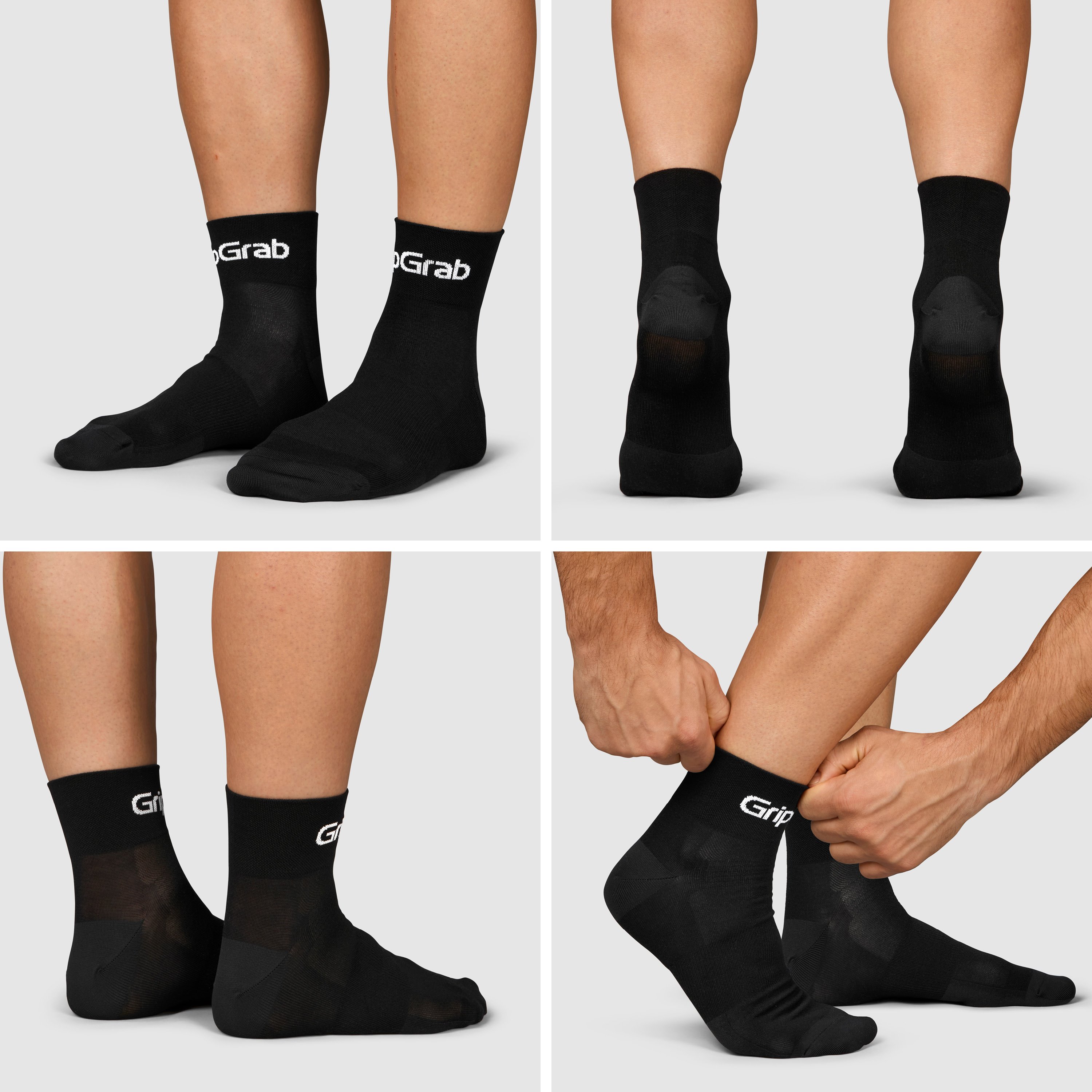 Beklædning - Sokker - GripGrab RIDE Low Cut Sokker 3-Pack - Black