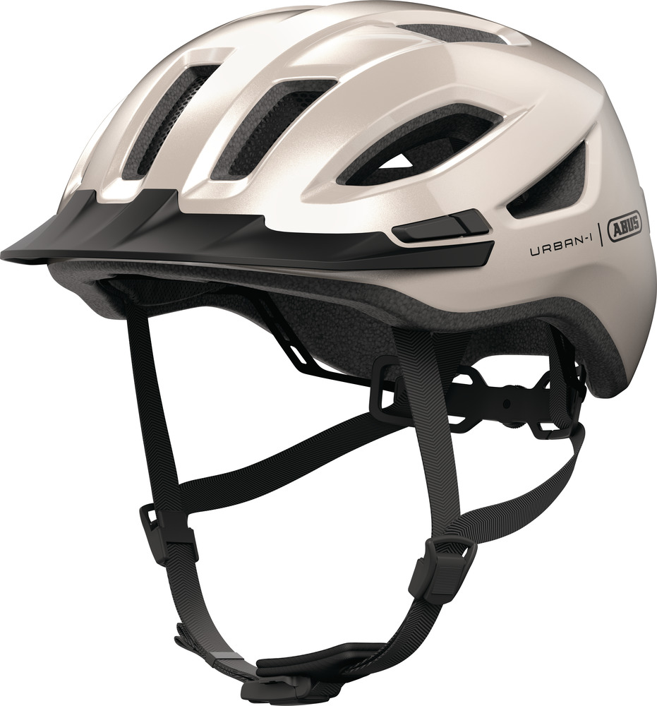 Beklædning - Cykelhjelme - Abus Hjelm Urban-I 4.0 m. LED - Champagne Gold