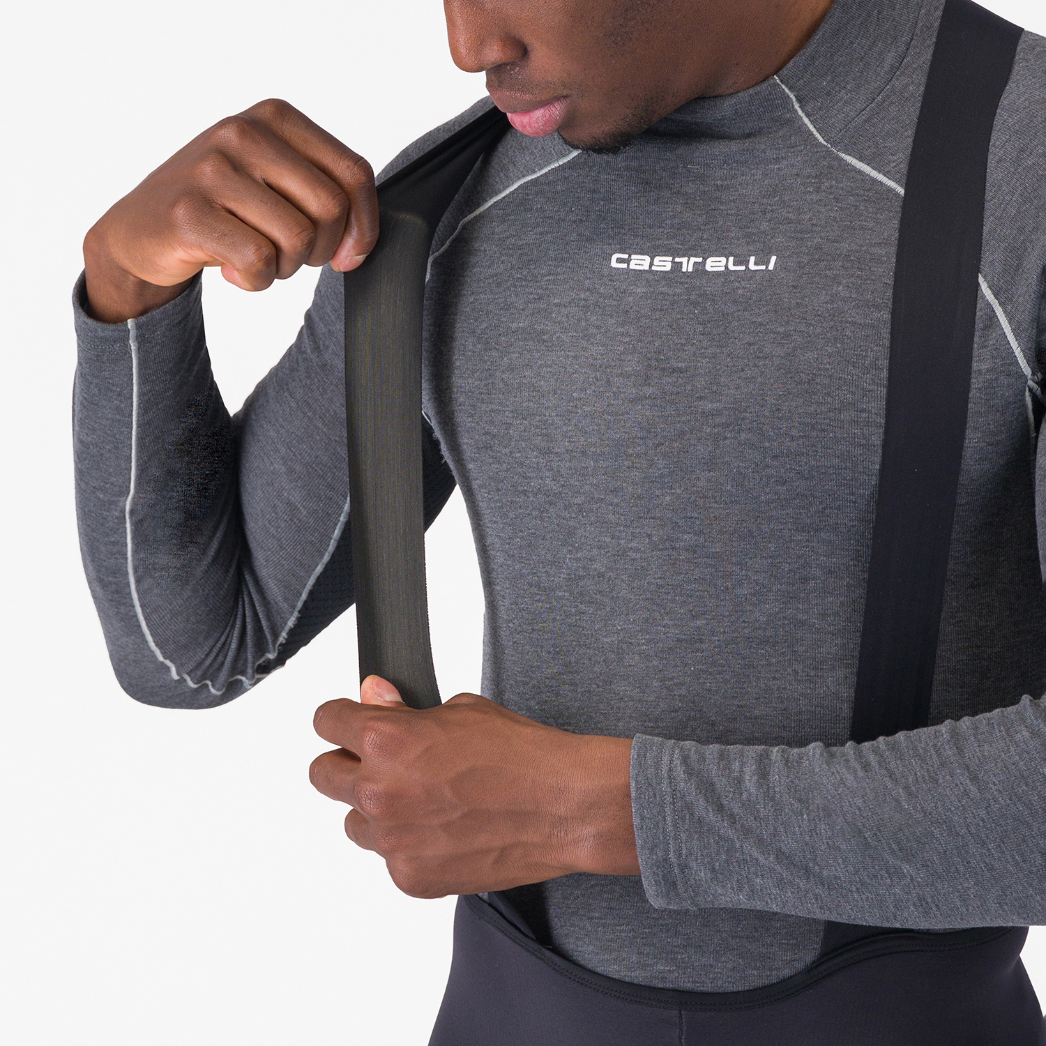 Beklædning - Cykelbukser - Castelli POLARE 4 BIBTIGHT - Black