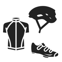Cykeltøj, sko og hjelme
