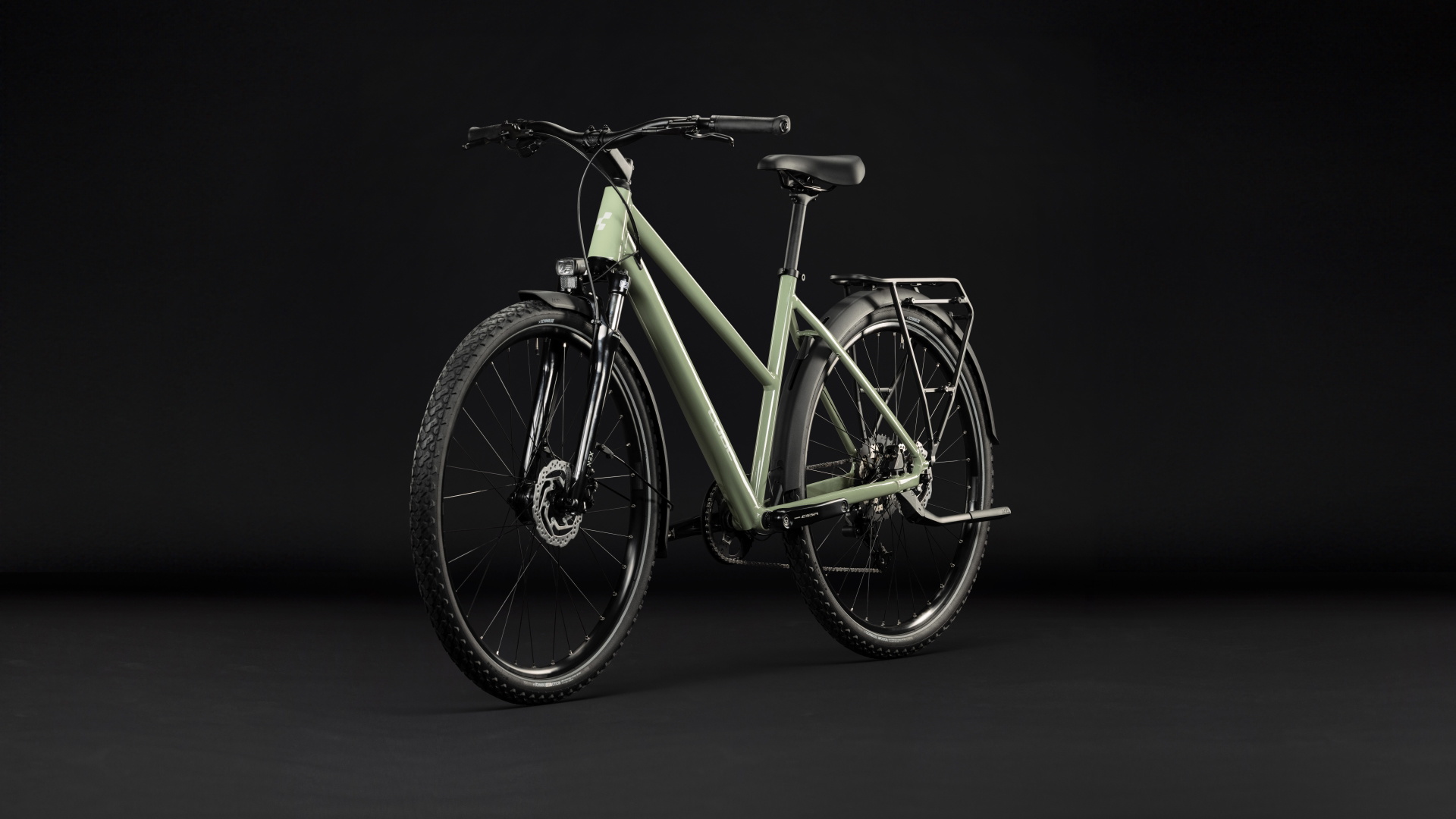 Cykler - Damecykler - Cube Nature ONE FE (Fully Equipped) Trapeze Dame 2027 - Almondgreen´green