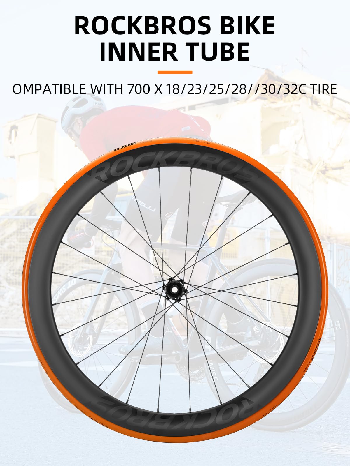 Reservedele - Cykelslanger - RockBros TPU Cykelslange 700x18-32c Racerventil