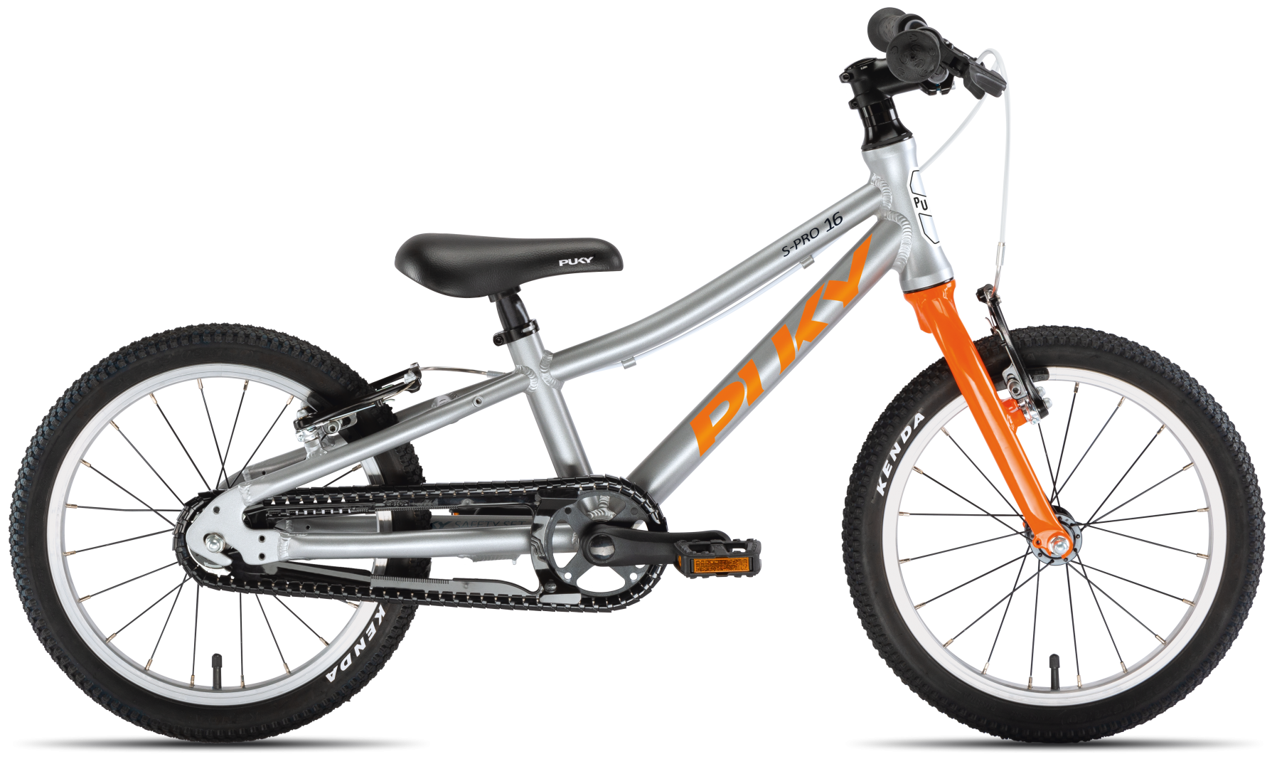 Cykler - Børnecykler - PUKY S-Pro 16-1 SuperLight 16" - Sølv/Orange