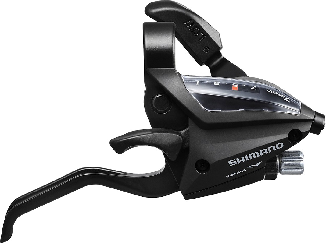 Shimano Skiftegreb Højre ST-EF500 7 Speed - Sort