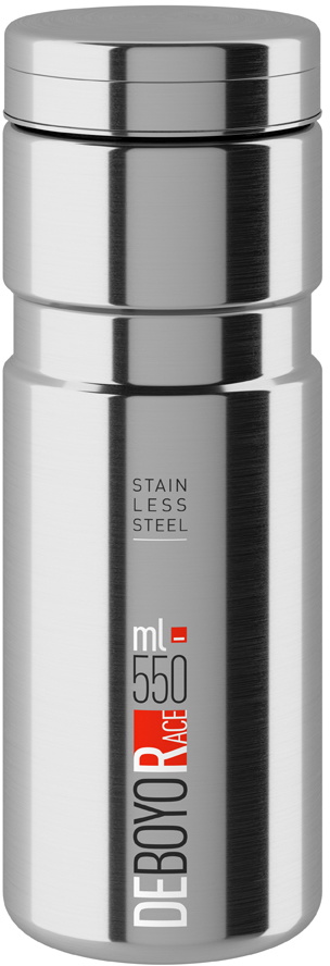 Tilbehør - Drikkedunke - Elite Deboyo Vandflaske - Silver Glossy - 550 ml