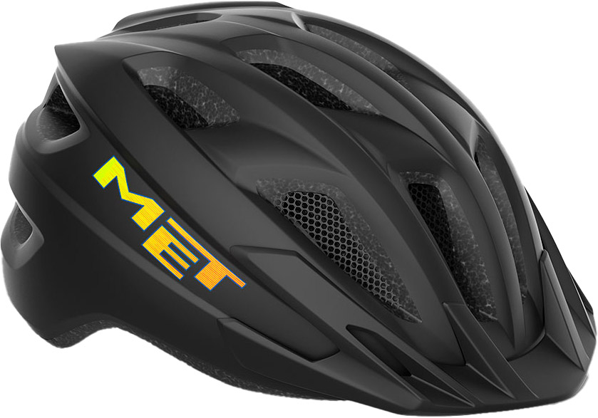 MET Helmet Crackerjack m. LED - Black/Matt