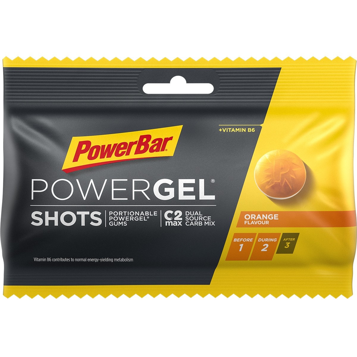 Tilbehør - Energiprodukter - Energigel - PowerBar PowerGel shots - Vingummi - Orange